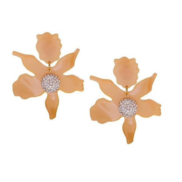 NEW Lele Sadoughi Honey Crystal Lily Earrings - Picture 3 of 7